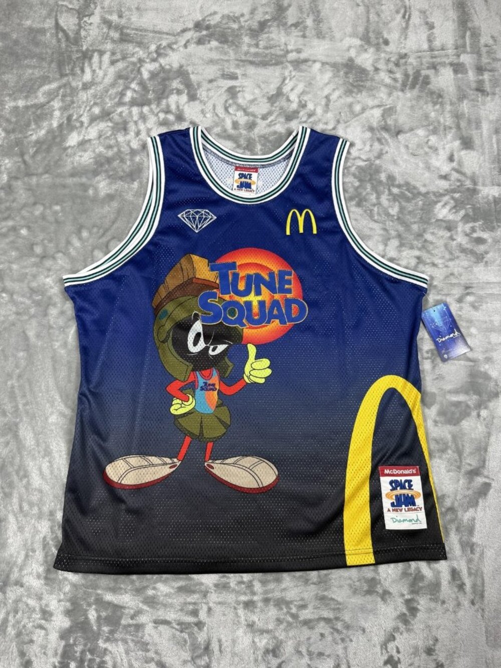 New Diamond Supply Co Space Jam Jersey Men's XL Marvin The Martian Tune Squad